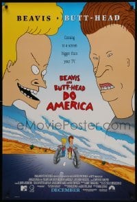 4g105 BEAVIS & BUTT-HEAD DO AMERICA int'l advance 1sh 1996 Mike Judge MTV delinquent cartoon!