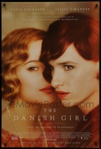 4g211 DANISH GIRL DS 1sh 2015 about transgender Lile Elbe, close-up image of Alicia Vikander
