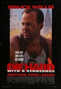 4g249 DIE HARD WITH A VENGEANCE style C DS 1sh 1995 Bruce Willis, Jeremy Irons, Samuel L. Jackson