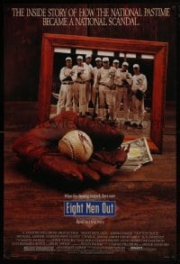 4g264 EIGHT MEN OUT 1sh 1988 John Sayles, John Cusack, Chicago Black Sox, baseball!