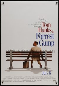 4g311 FORREST GUMP advance DS 1sh 1994 Tom Hanks sits on bench, Robert Zemeckis classic!