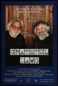 4g351 GRATEFUL DAWG 1sh 2001 documentary about Jerry Garcia & the Grateful Dead, great image!