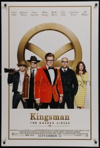 4g495 KINGSMAN: THE GOLDEN CIRCLE style C advance DS 1sh 2017 Firth, Moore, Egerton, top cast image!