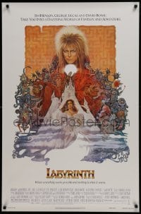 4g511 LABYRINTH 1sh 1986 Jim Henson, art of David Bowie & Jennifer Connelly by Ted CoConis!