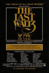 4g527 LAST WALTZ advance DS 1sh R2002 Martin Scorsese, a rock concert that became a celebration!