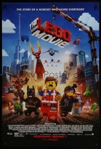 4g536 LEGO MOVIE advance DS 1sh 2014 the story of a nobody who saved everybody!