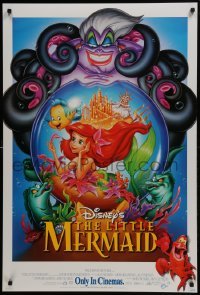 4g551 LITTLE MERMAID int'l advance DS 1sh R1998 Ariel & cast, Disney underwater cartoon!