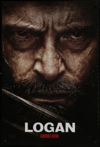4g558 LOGAN style D int'l teaser DS 1sh 2017 Jackman in the title role as Wolverine, claws out!