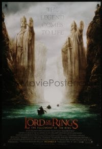 4g563 LORD OF THE RINGS: THE FELLOWSHIP OF THE RING advance 1sh 2001 J.R.R. Tolkien, Argonath!