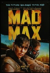 4g576 MAD MAX: FURY ROAD teaser DS 1sh 2015 great cast image of Tom Hardy, Charlize Theron!