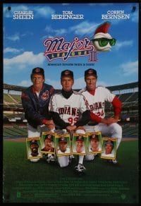 4g585 MAJOR LEAGUE 2 1sh 1994 Charlie Sheen, Tom Berenger, baseball!