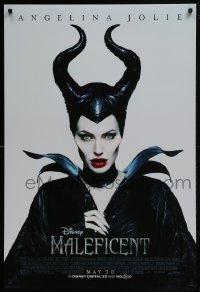 4g586 MALEFICENT advance DS 1sh 2014 cool close-up image of sexy Angelina Jolie in title role!