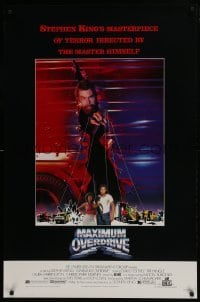 4g608 MAXIMUM OVERDRIVE 1sh 1986 cool image of puppet master Stephen King, Emilio Estevez!