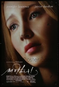 4g631 MOTHER! advance DS 1sh 2017 Bardem, wild image of Jennifer Lawrence in title role cracking!