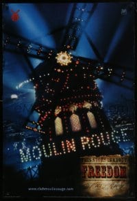 4g633 MOULIN ROUGE style C int'l teaser DS 1sh 2001 Baz Luhrmann, This story is about freedom!