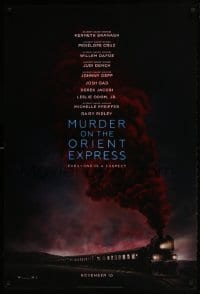 4g641 MURDER ON THE ORIENT EXPRESS style A teaser DS 1sh 2017 Branagh, huge cast, Agatha Christie!