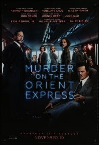 4g642 MURDER ON THE ORIENT EXPRESS style B teaser DS 1sh 2017 Branagh, huge cast, Agatha Christie!