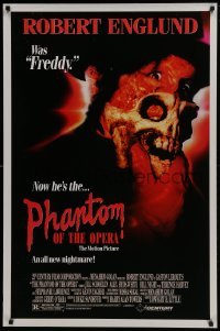 4g695 PHANTOM OF THE OPERA 1sh 1989 Robert Englund was Freddy and now he's the phantom!