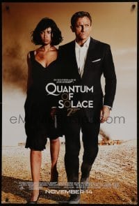 4g725 QUANTUM OF SOLACE advance DS 1sh 2008 Daniel Craig as James Bond, sexy Olga Kurylenko!