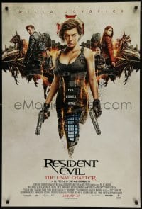 4g742 RESIDENT EVIL: THE FINAL CHAPTER advance DS 1sh 2016 image of sexiest Milla Jovavich with gun