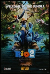 4g753 RIO 2 style D int'l teaser DS 1sh 2014 Hathaway, wacky image, welcome to the jungle!