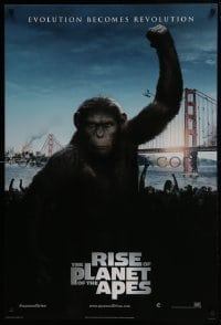 4g754 RISE OF THE PLANET OF THE APES style B revised int'l teaser DS 1sh 2011 prequel to the classic
