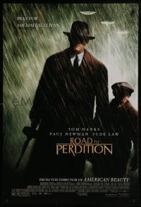 4g758 ROAD TO PERDITION DS 1sh 2002 Mendes directed, Tom Hanks, Paul Newman, Jude Law!