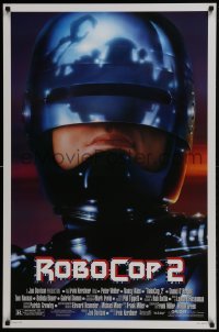 4g761 ROBOCOP 2 1sh 1990 cyborg policeman Peter Weller, sci-fi sequel!