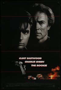 4g772 ROOKIE 1sh 1990 Clint Eastwood directs & stars with Charlie Sheen, Raul Julia!
