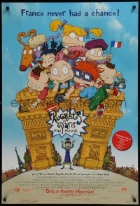 4g774 RUGRATS IN PARIS int'l advance DS 1sh 2000 great cartoon art of Nickelodeon kids in France!