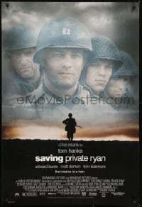 4g780 SAVING PRIVATE RYAN DS 1sh 1998 Spielberg, cast image of Tom Hanks, Tom Sizemore, Matt Damon!