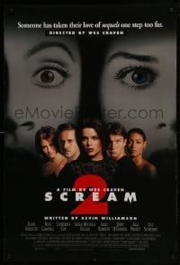 4g784 SCREAM 2 DS 1sh 1997 Wes Craven directed, Neve Campbell, Courteney Cox!