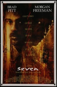 4g789 SEVEN DS 1sh 1995 David Fincher, Morgan Freeman, Brad Pitt, deadly sins!