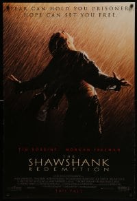 4g795 SHAWSHANK REDEMPTION advance DS 1sh 1994 escaped prisoner Tim Robbins in rain, Stephen King!