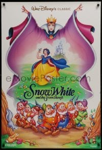 4g816 SNOW WHITE & THE SEVEN DWARFS DS 1sh R1993 Disney animated cartoon fantasy classic!