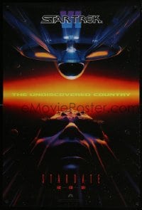 4g847 STAR TREK VI teaser 1sh 1991 William Shatner, Leonard Nimoy, Stardate 12-13-91!