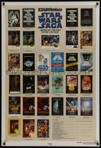 4g858 STAR WARS CHECKLIST 2-sided Kilian 1sh 1985 great images of U.S. posters!