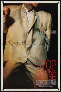 4g865 STOP MAKING SENSE 1sh 1984 Jonathan Demme, Talking Heads, close-up of David Byrne's suit!