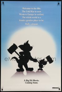 4g903 TOM & JERRY THE MOVIE teaser 1sh 1992 famous cartoon cat & mouse in their 1st motion picture!