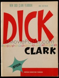 4h527 DICK CLARK softcover book 1950s the Official American Bandstand Yearbook with illustrations!