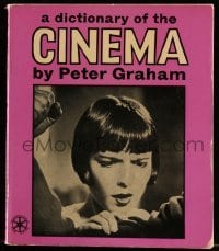 4h528 DICTIONARY OF THE CINEMA revised softcover book 1968 great cover image of Louise Brooks!