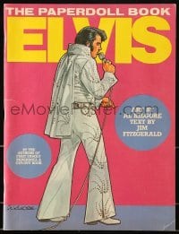 4h531 ELVIS PRESLEY softcover book 1982 cool paper dolls with art by Al Kilgore!