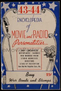 4h534 ENCYCLOPEDIA OF MOVIE & RADIO PERSONALITIES 1943-44 softcover book 1943 images & information!