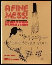 4h463 FINE MESS hardcover book 1975 The Crazy World of Laurel & Hardy, Al Hirschfeld art!