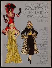 4h542 GLAMOROUS MOVIE STARS OF THE THIRTIES PAPER DOLLS softcover book 1978 art by Tom Tierney!