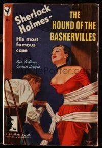 4h633 HOUND OF THE BASKERVILLES paperback book 1949 Sherlock Holmes' most famous case, Shoyer art!