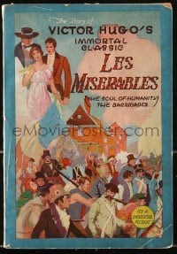 4h556 LES MISERABLES softcover book 1927 Victor Hugo's story of Jean Valjean & Inspector Javert!