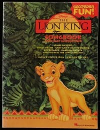 4h557 LION KING softcover book 1994 songbook with all your favorite music from the Disney movie!