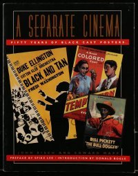 4h602 SEPARATE CINEMA: FIFTY YEARS OF BLACK CAST POSTERS softcover book 1992 full-page color images!