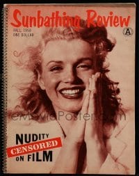 4h611 SUNBATHING REVIEW spiral-bound softcover book 1958 Marilyn Monroe, nudity censored on film!